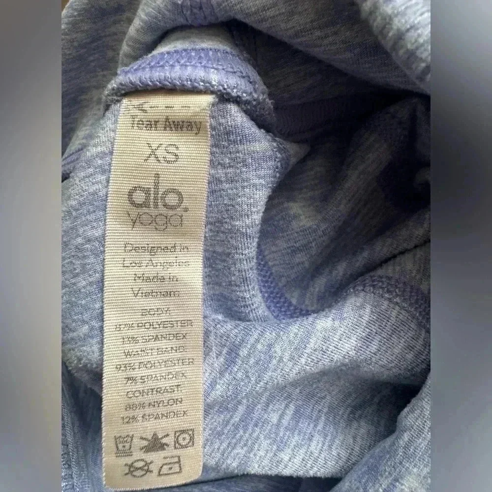 Alo Yoga 7/8 High Waist Sueded Lounge Legging Lead Wash Purple (00778)